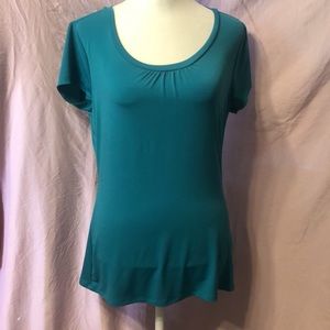 Worthington, Beautiful Dark Teal, Great Fitting Blouse, Size M, Preloved, Ex Con